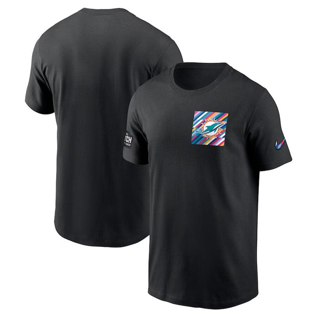 Men's Black Miami Dolphins 2023 Crucial Catch Sideline Tri-Blend T-Shirt